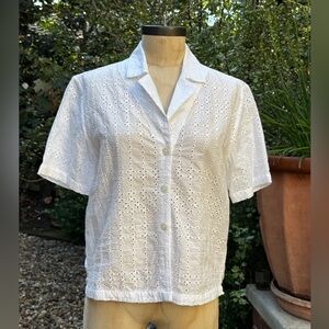 Onia eyelet lace camp shirt - size S / P